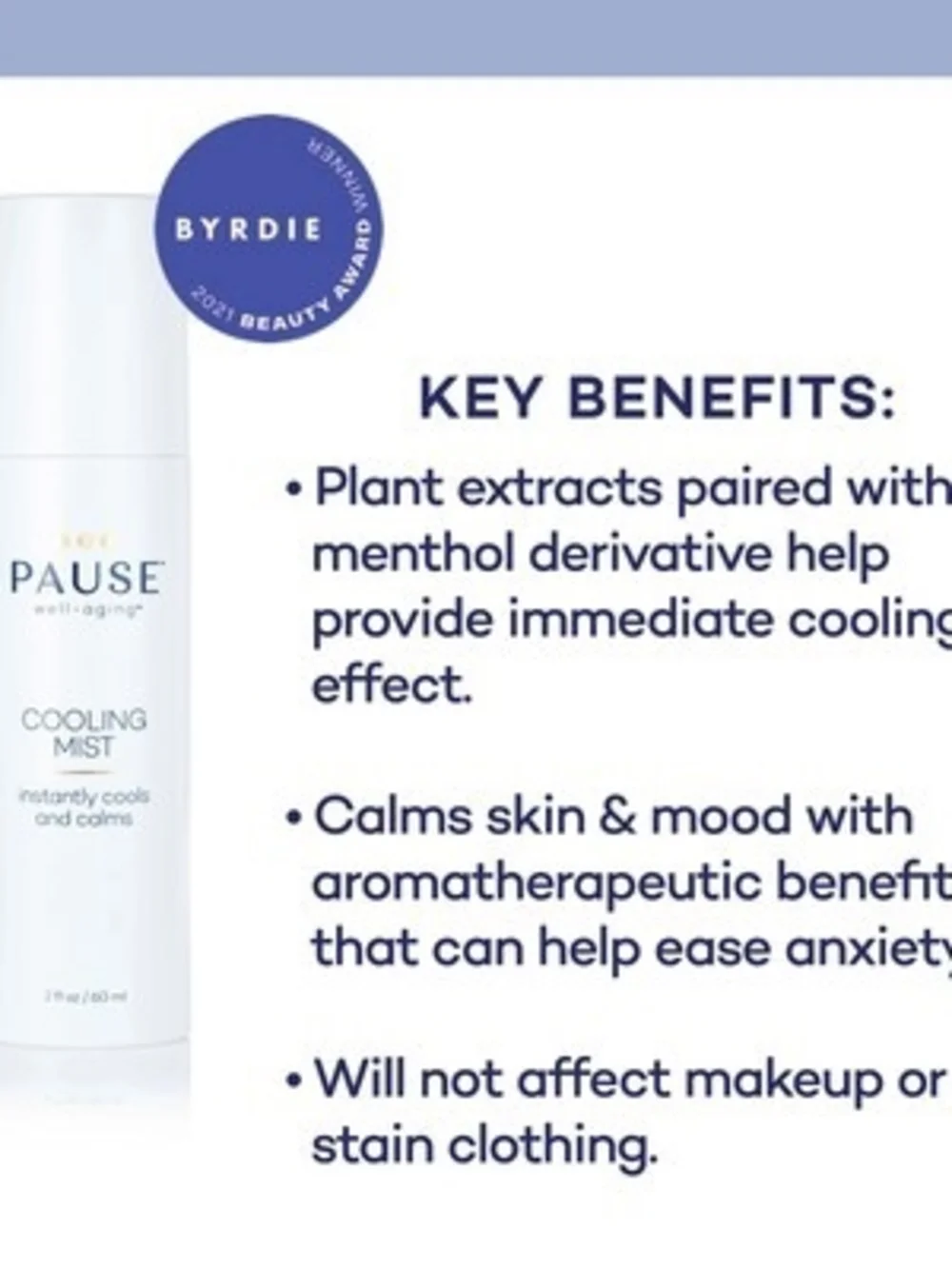 Pause Cooling Mist New Sealed